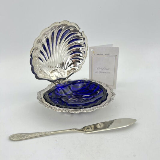 Antico Portaburro Burriera in argento silver plated forma di conchiglia d'epoca Categoria  Silver plated sheffield style