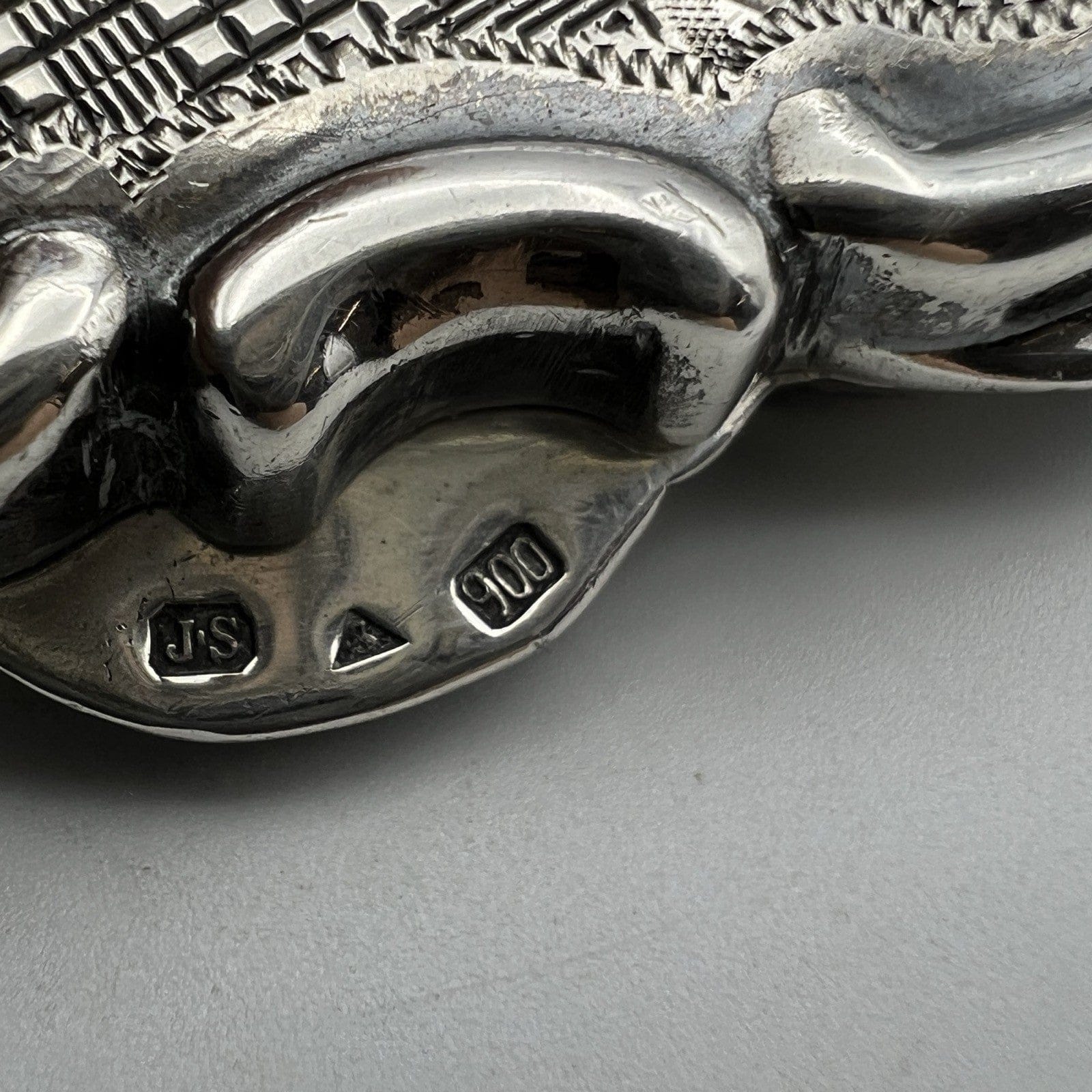 Antico Portacipria in Argento 900 inciso Vintage Cofanetto Porta Cipria Inglese Categoria  Portacipria