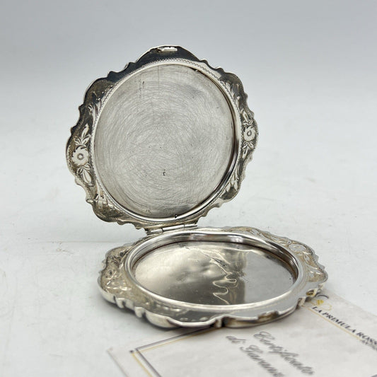 Antico Portacipria in Argento 900 inciso Vintage Cofanetto Porta Cipria Inglese Categoria  Portacipria