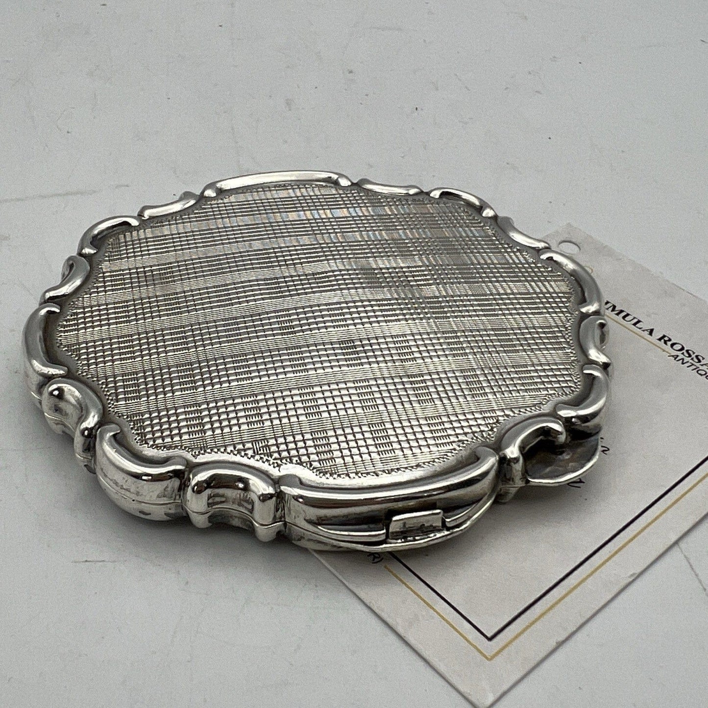 Antico Portacipria in Argento 900 inciso Vintage Cofanetto Porta Cipria Inglese Categoria  Portacipria