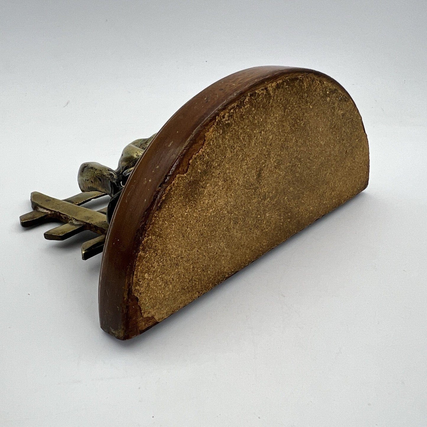 Antico Portalettere In Legno Ottone Da Tavolo Porta Corrispondenza D'epoca Volpe Categoria  altro