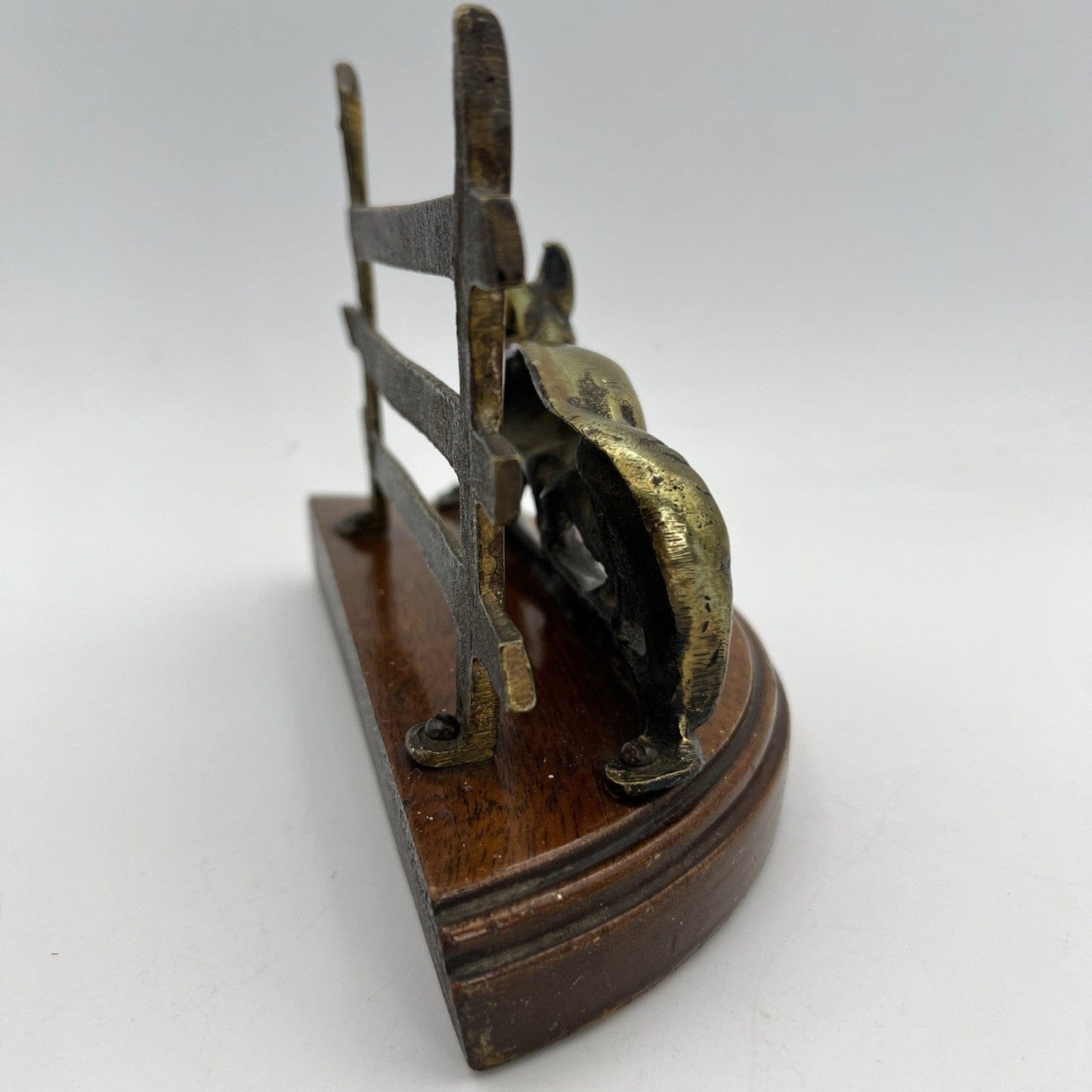 Antico Portalettere In Legno Ottone Da Tavolo Porta Corrispondenza D'epoca Volpe Categoria  altro