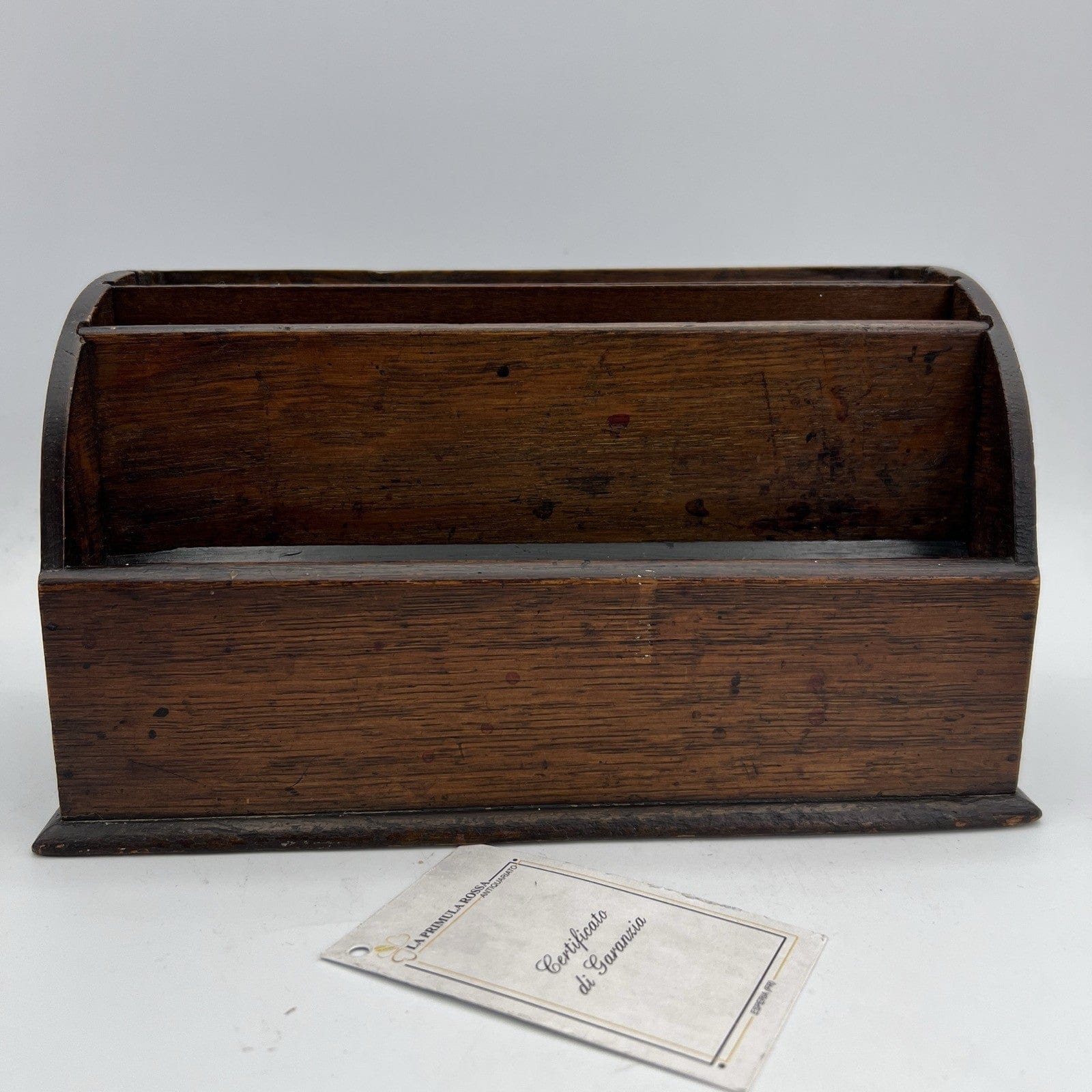 Antico portalettere in legno porta posta portadocumenti da scrivania ufficio 800 Categoria  Accessori scrivania e ufficio