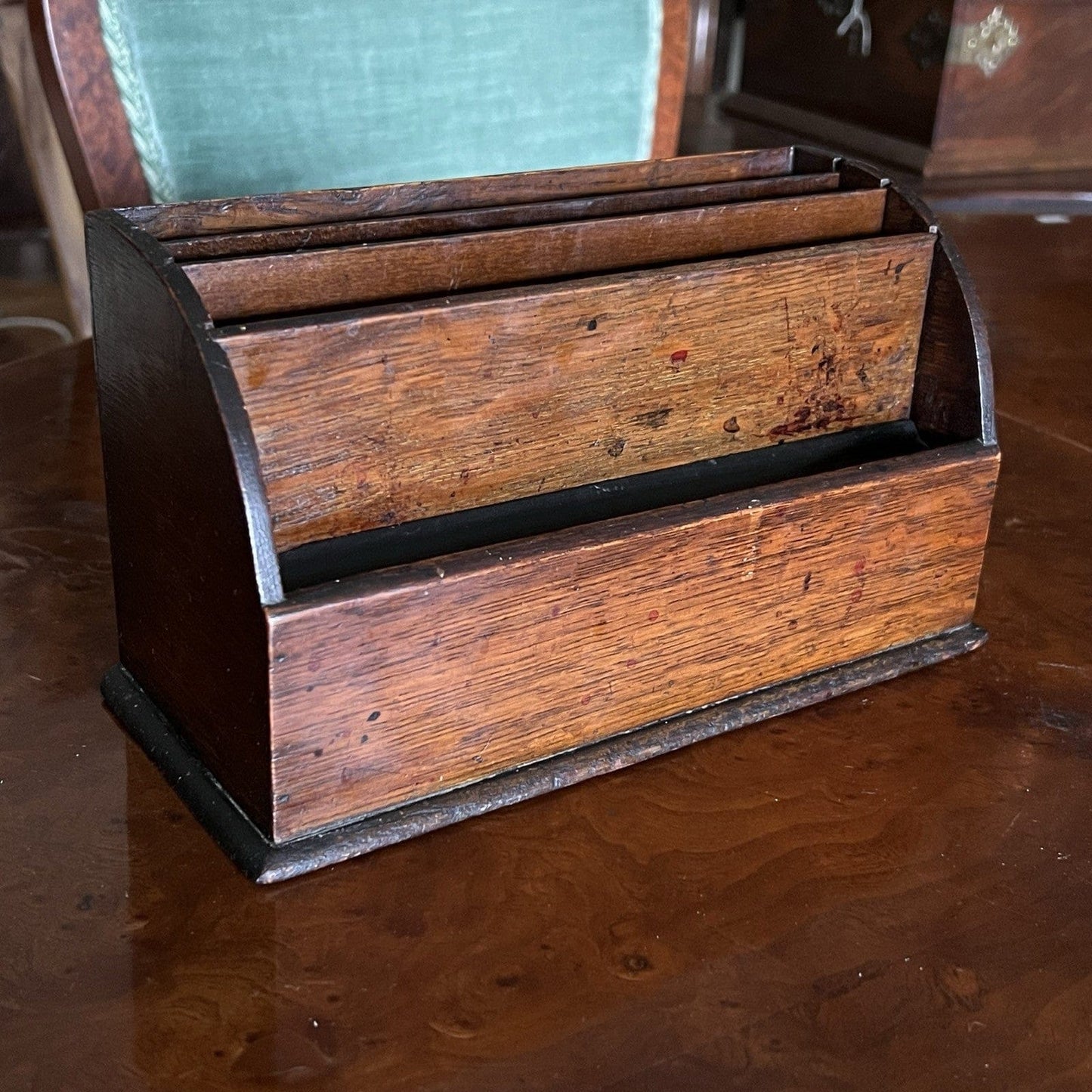 Antico portalettere in legno porta posta portadocumenti da scrivania ufficio 800 Categoria  Accessori scrivania e ufficio