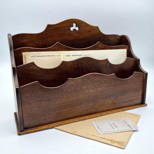 Antico portalettere in legno porta posta portadocumenti da scrivania ufficio 900 Categoria  Accessori scrivania e ufficio