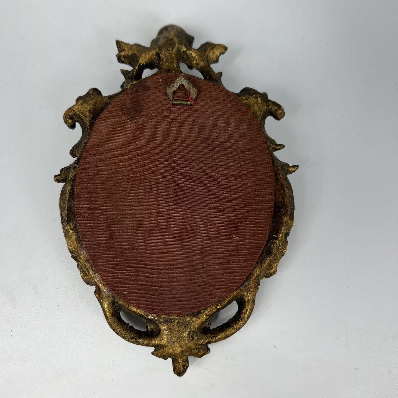 Antico quadretto dipinto a olio su rame stile barocco cornice miniatura fiori Categoria  Quadri