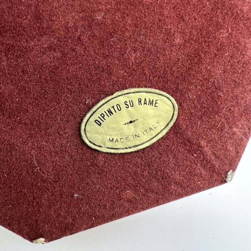 Antico quadretto Dipinto natura morta su rame quadro vintage miniatura firmata Categoria  Quadri