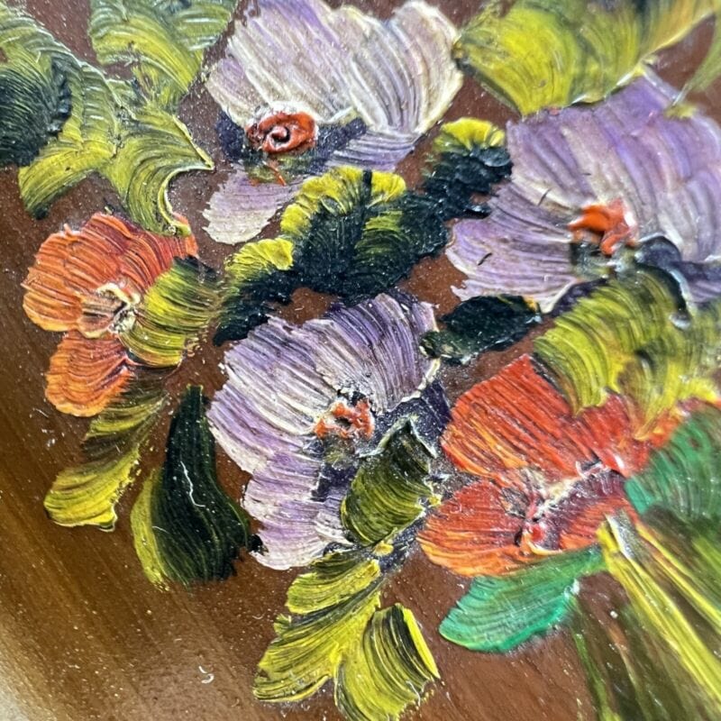 Antico quadretto Dipinto natura morta su rame quadro vintage miniatura firmata Categoria  Quadri