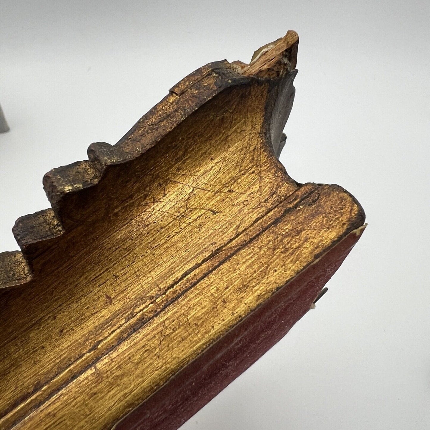 Antico Quadretto stile Barocco cornice oro dipinto vintage in Miniatura Bucolica Categoria  Quadri