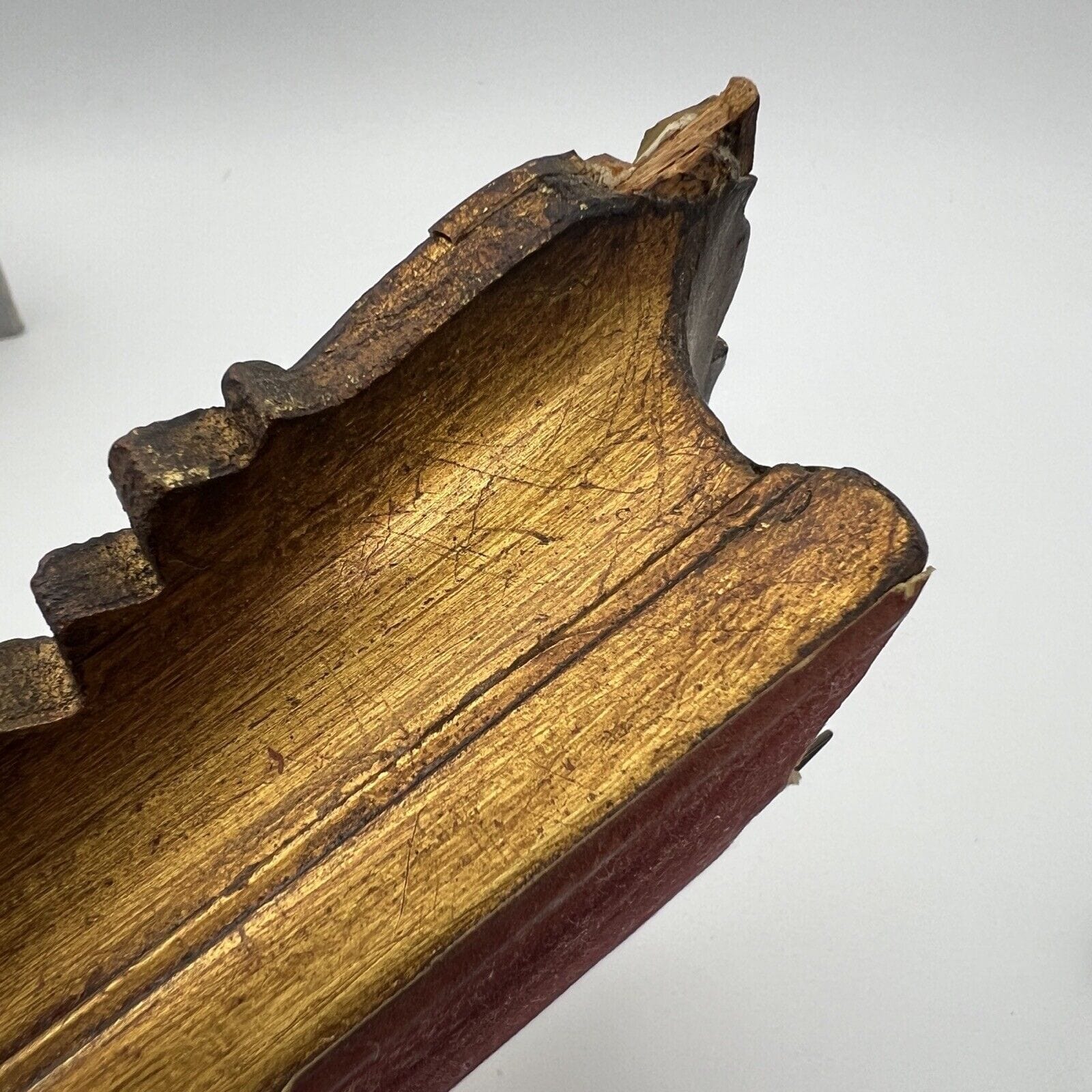 Antico Quadretto stile Barocco cornice oro dipinto vintage in Miniatura Bucolica Categoria  Quadri
