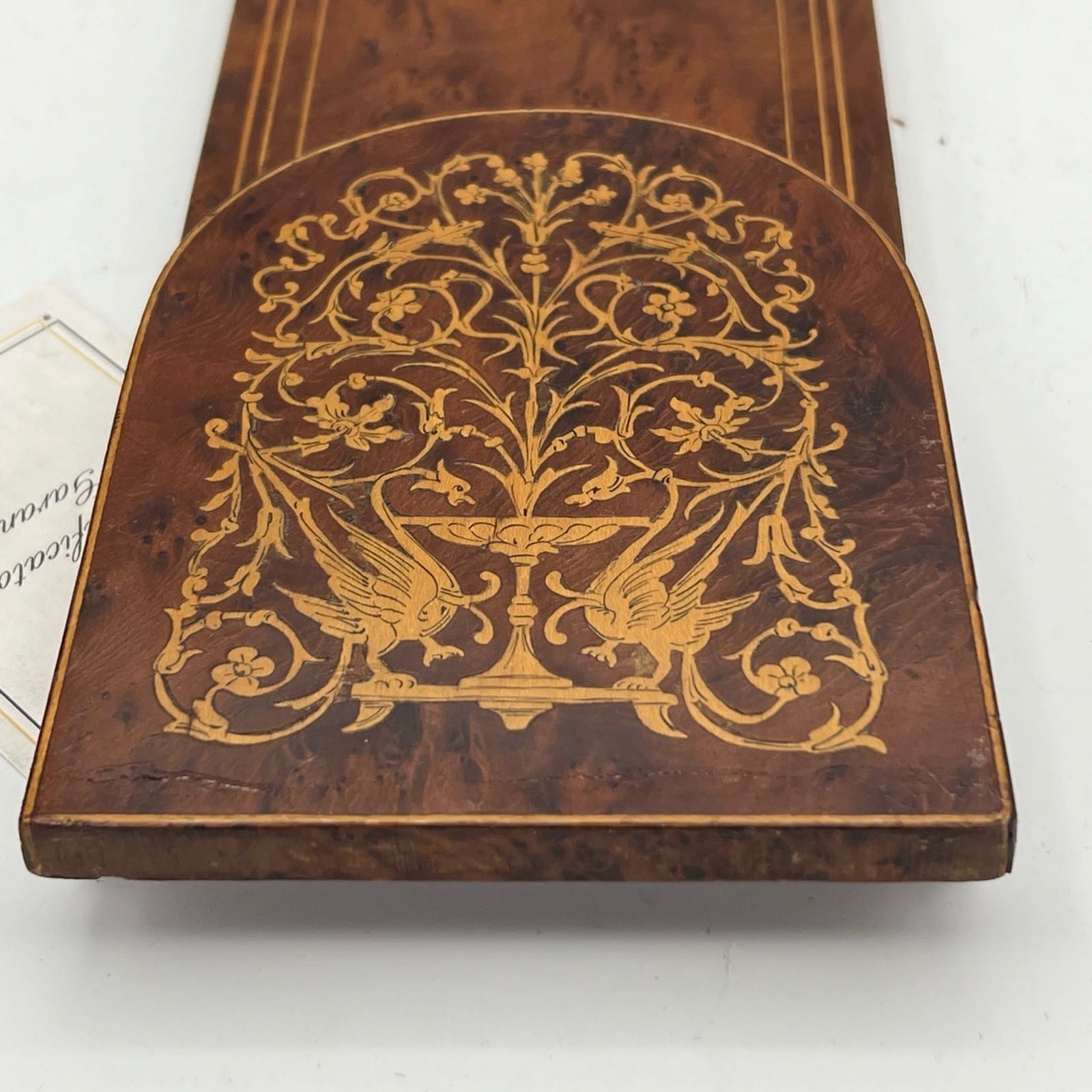 Antico Reggilbri Sorrentino fermalibri estensibile regolabile legno intarsiato Categoria  Accessori scrivania e ufficio