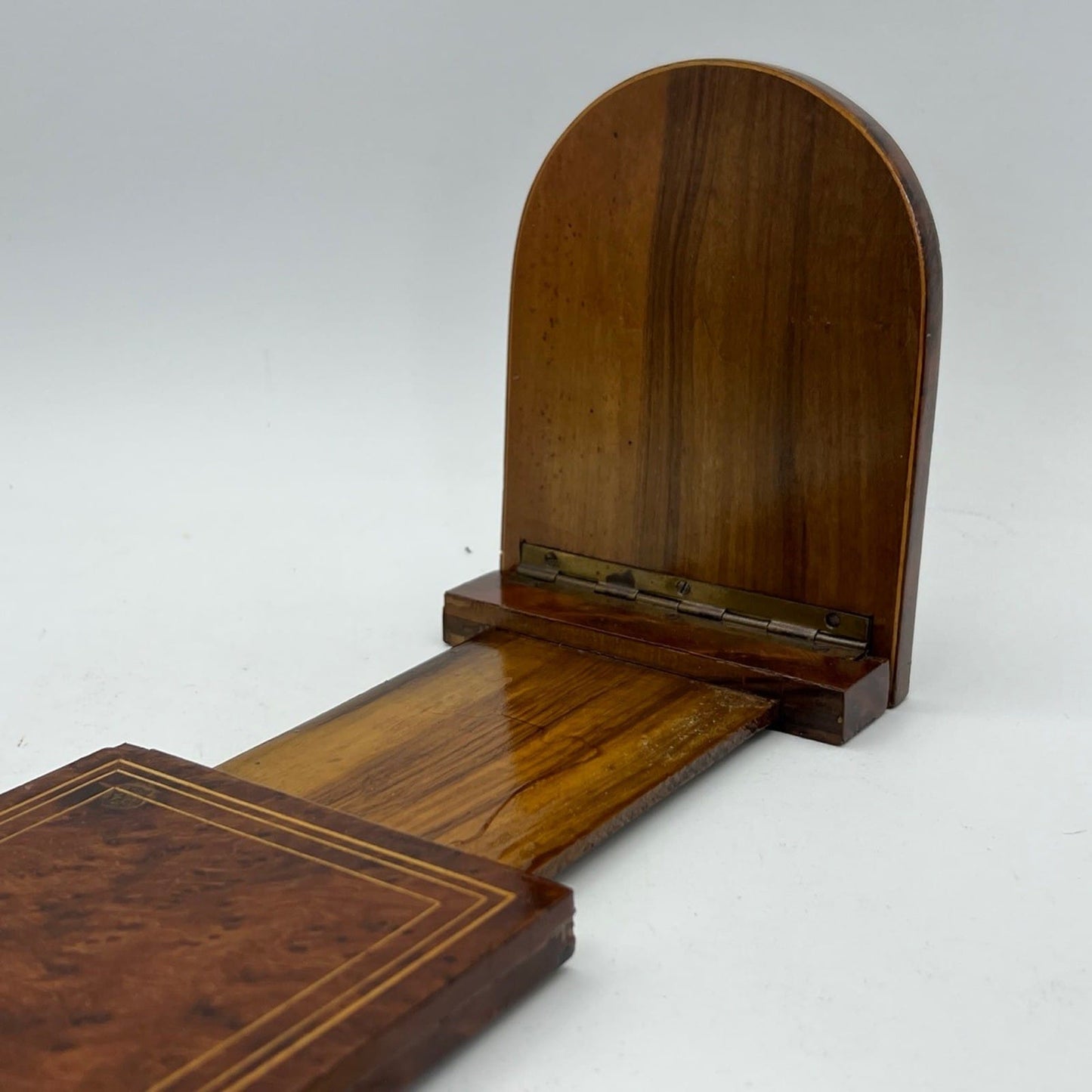 Antico Reggilbri Sorrentino fermalibri estensibile regolabile legno intarsiato Categoria  Accessori scrivania e ufficio