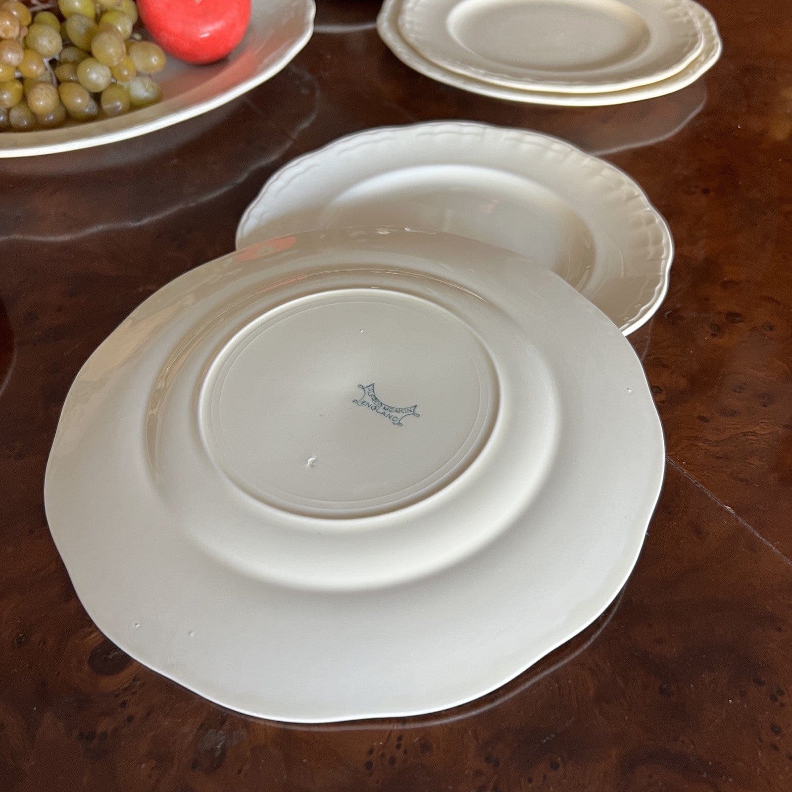 Antico servizio set di piatti color crema Inglese Anni '30 per 6 piatto portata Categoria  Zuppiere