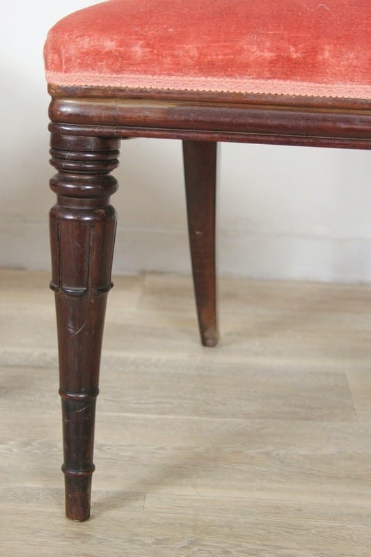 Antico Set Coppia di sedie sedia inglese in mogano vittoriane epoca 800 Categoria  Sedie