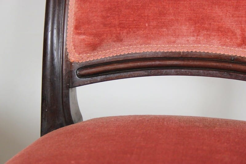 Antico Set Coppia di sedie sedia inglese in mogano vittoriane epoca 800 Categoria  Sedie