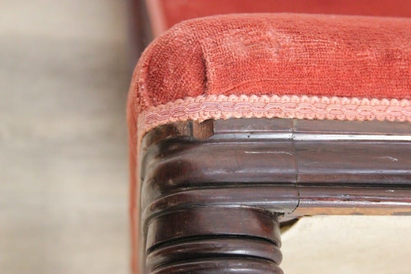 Antico Set Coppia di sedie sedia inglese in mogano vittoriane epoca 800 Categoria  Sedie