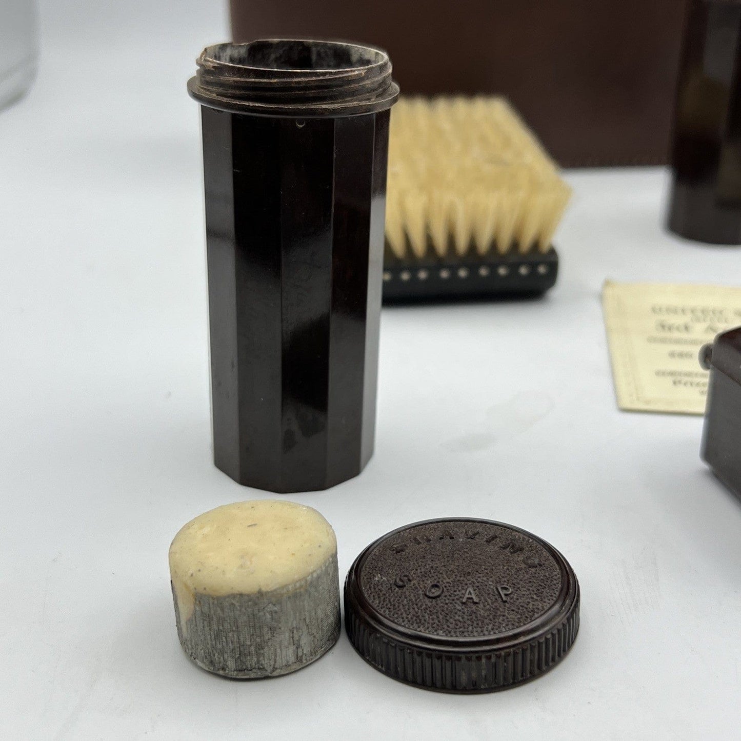 Antico Set da Barba Viaggio Toilette Vintage kit rasatura anno 1934 Collezione Categoria  Vintage