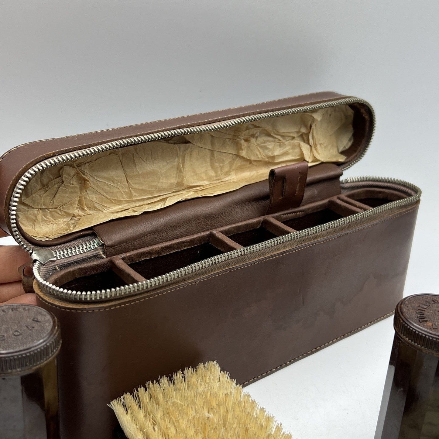 Antico Set da Barba Viaggio Toilette Vintage kit rasatura anno 1934 Collezione Categoria  Vintage