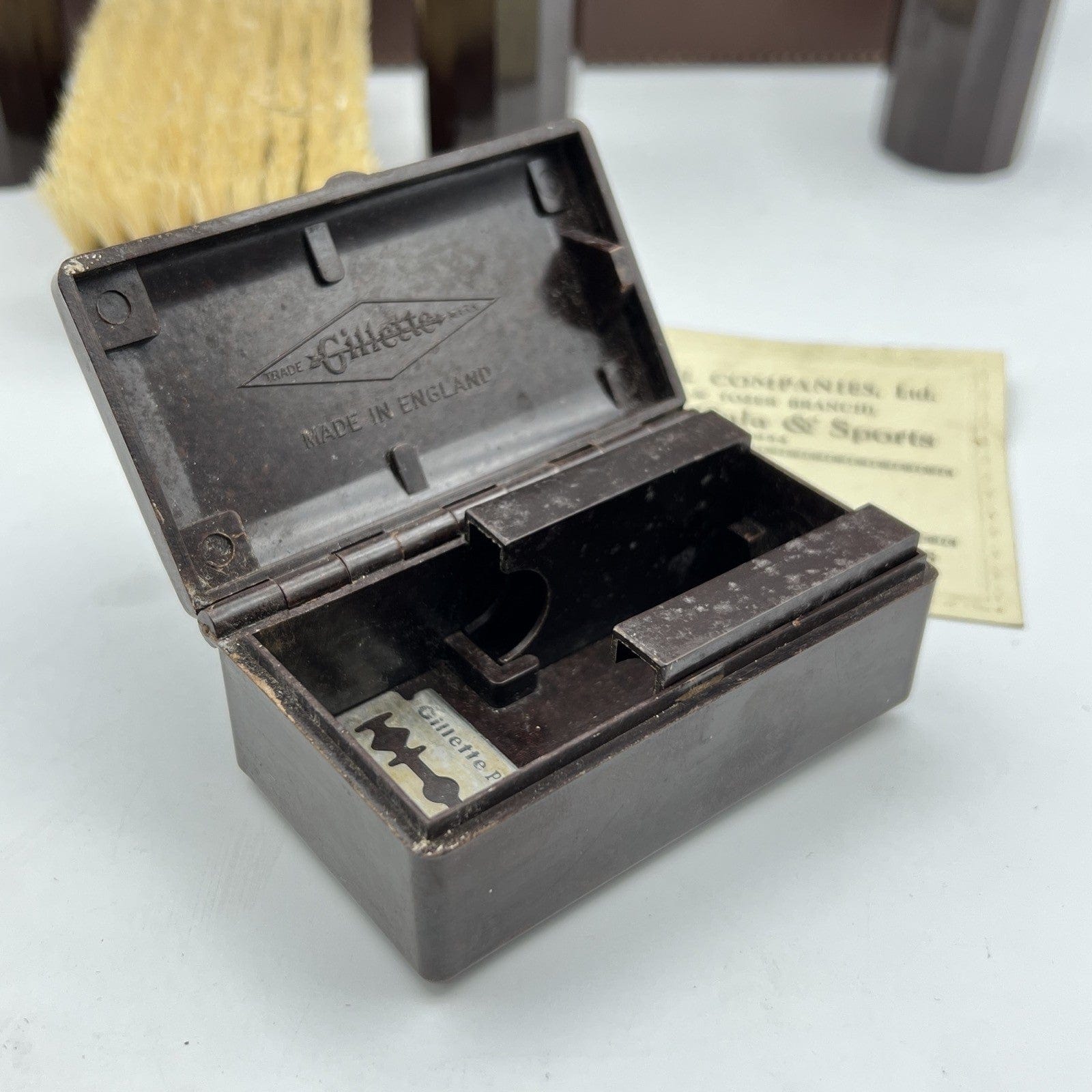 Antico Set da Barba Viaggio Toilette Vintage kit rasatura anno 1934 Collezione Categoria  Vintage