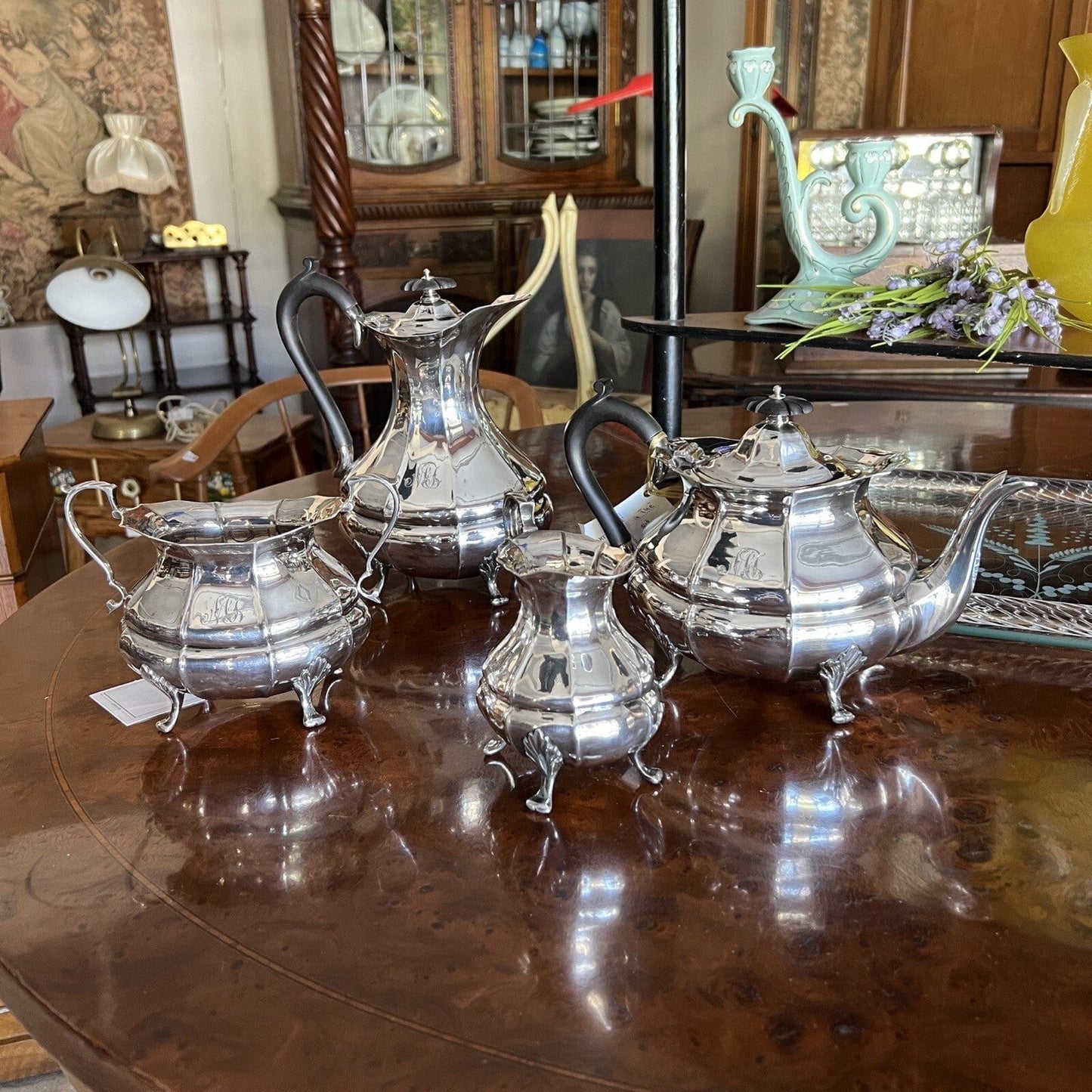 Antico Set Da Te The e Caffe In Argento Silver Plated Servizio Inglese Sheffield Categoria  Sheffield & Argento