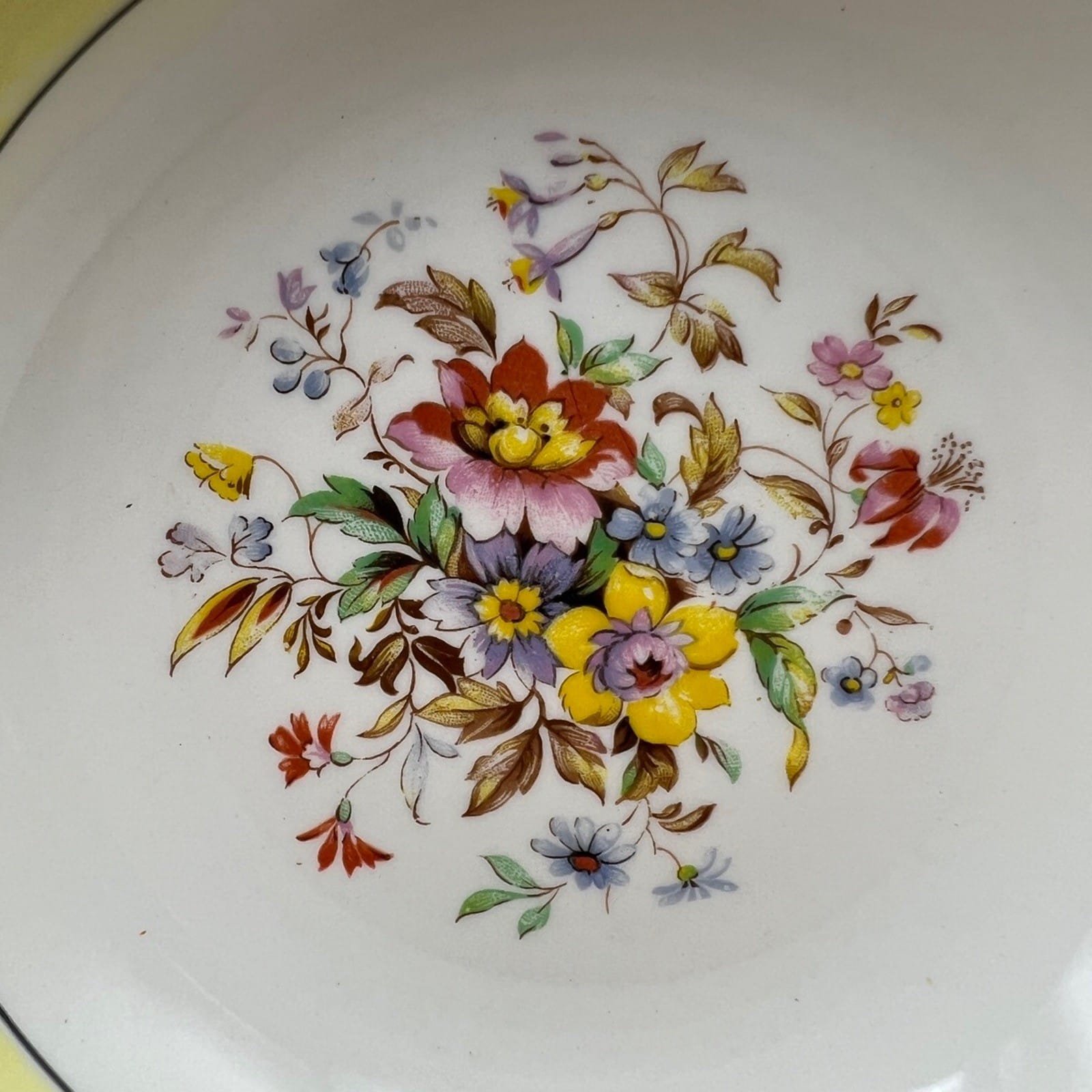 Antico Set di ciotoline in ceramica ciotole Gialle con fiori Stile Art Decò '30 Categoria  Centrotavola e Ciotole