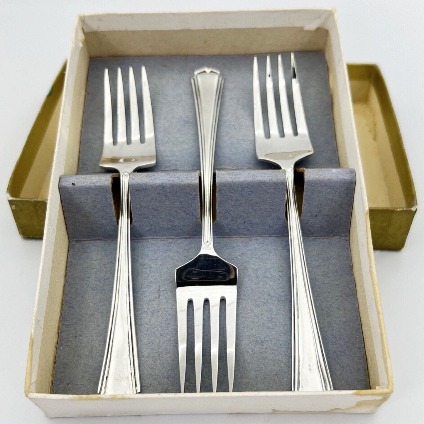 Antico set di Forchettine Stile Deco anni 30 in argento sheffield forchetta Categoria  Sheffield & Argento