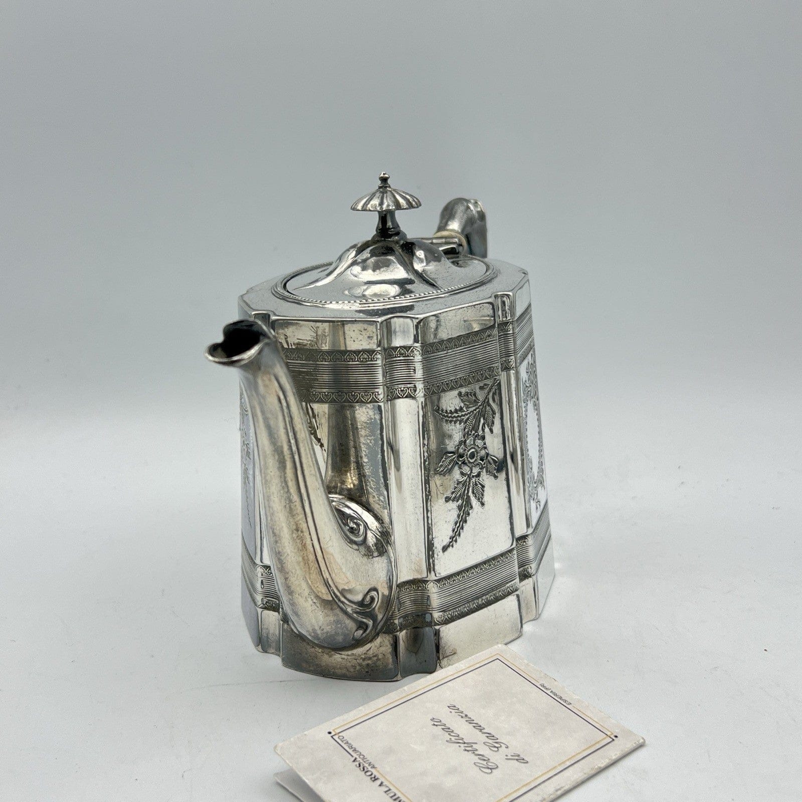 Antico Set in argento Sheffield da the tè Teiera Zuccheriera Lattiera epoca 800 Categoria  Sheffield & Argento