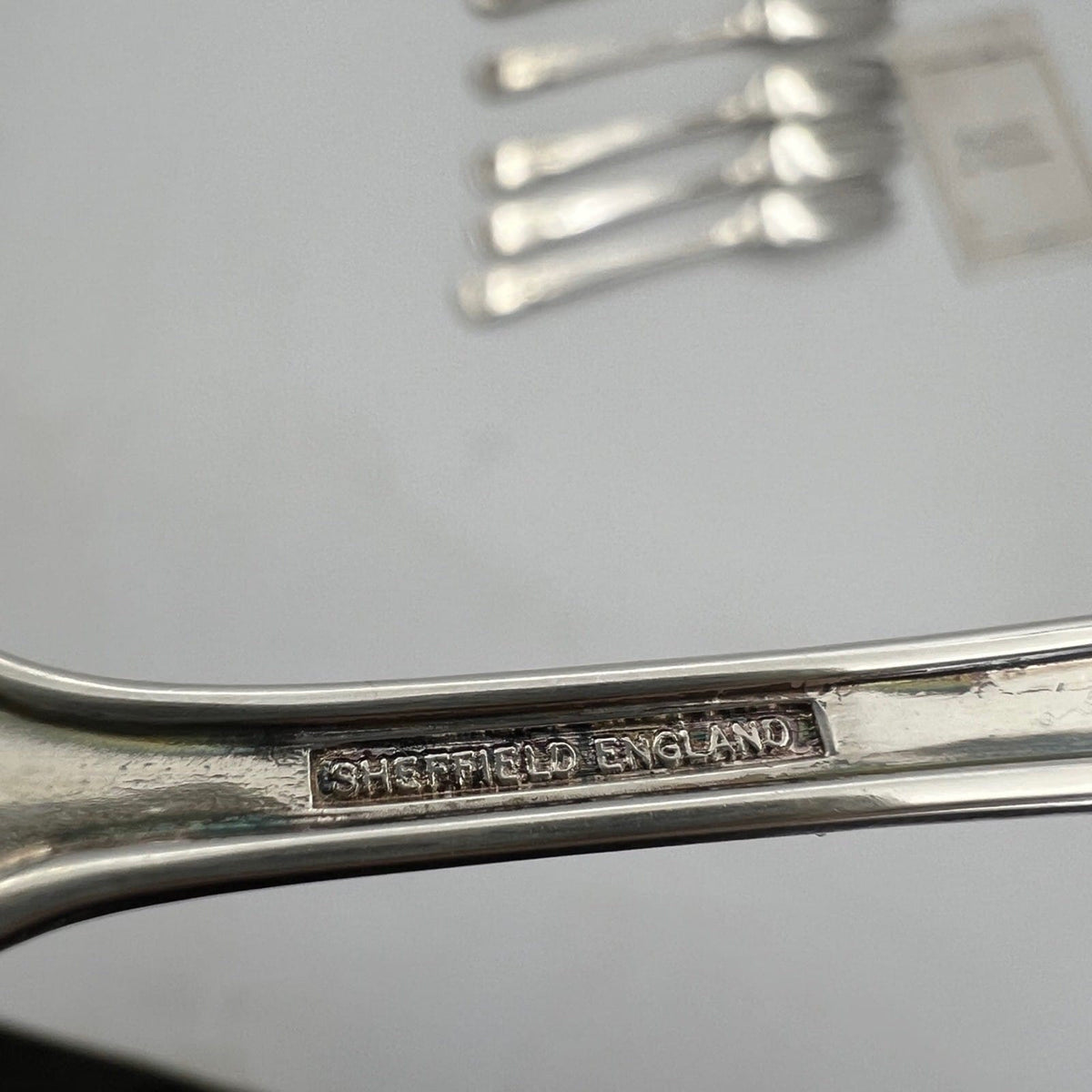 Antico Set servizio di forchettine dolce in Argento silver plated e Paletta Categoria  Sheffield & Argento