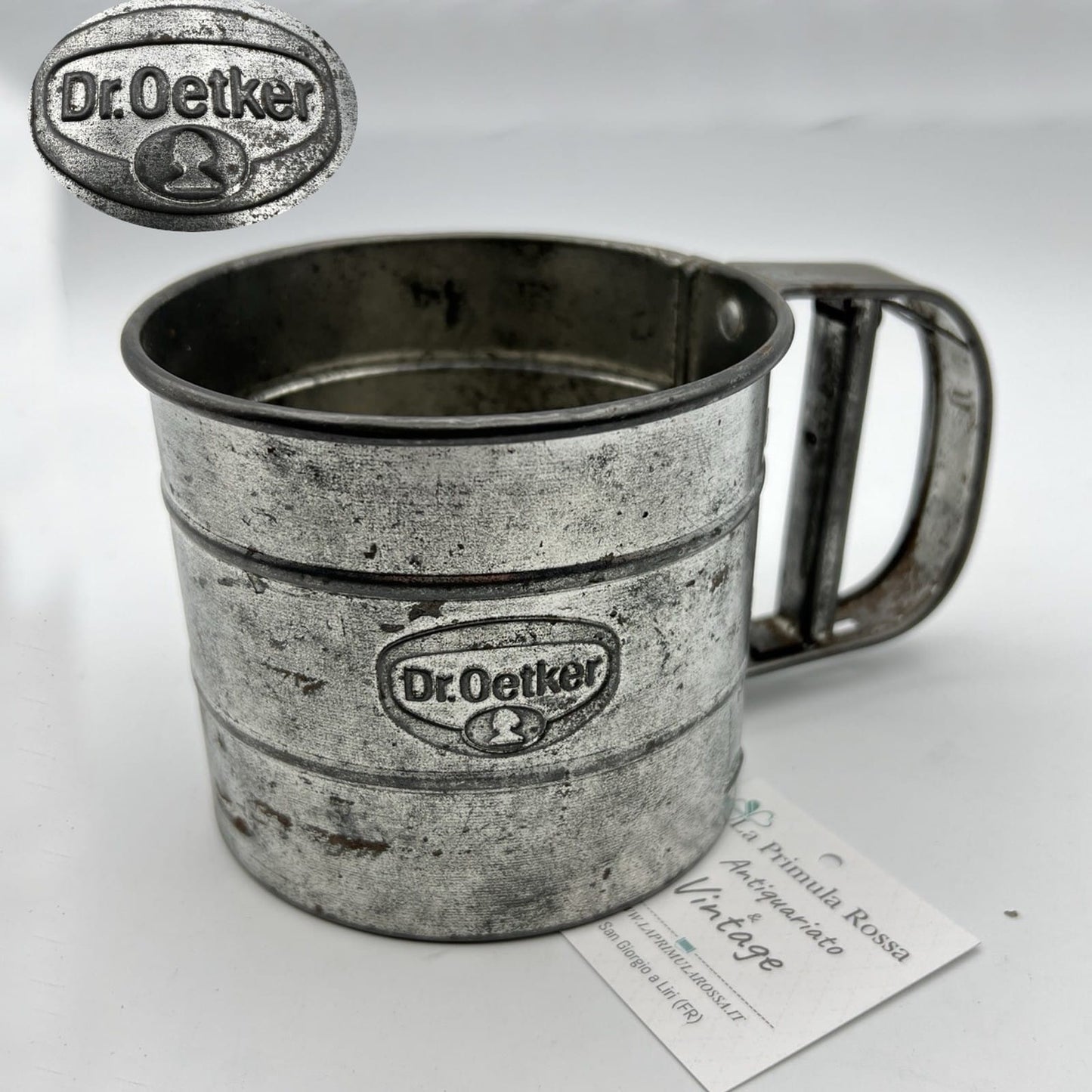 Antico Setaccio da Cucina per Farina o Zucchero Vintage Dr. Oetker anni '40 Categoria  Vintage