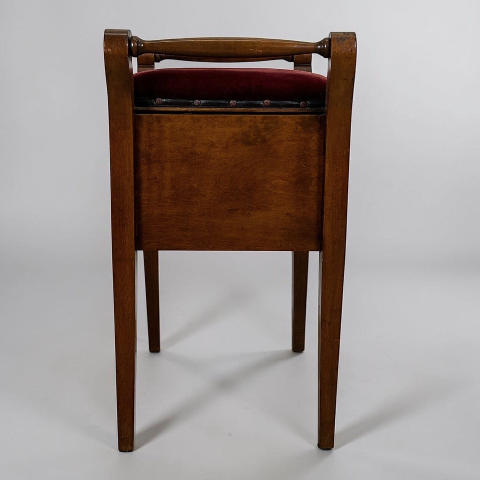 Antico Sgabello da per Pianoforte in legno panchetta panca imbottita contenitore Categoria  Sgabelli - Pouf - Poggiapiedi