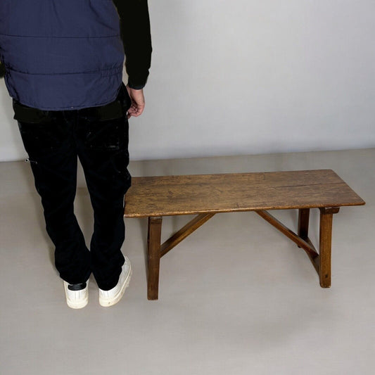 Antico Sgabello panchetta a Capretta cavalletto panca in legno rustica tavolino Categoria  Sgabelli - Pouf - Poggiapiedi