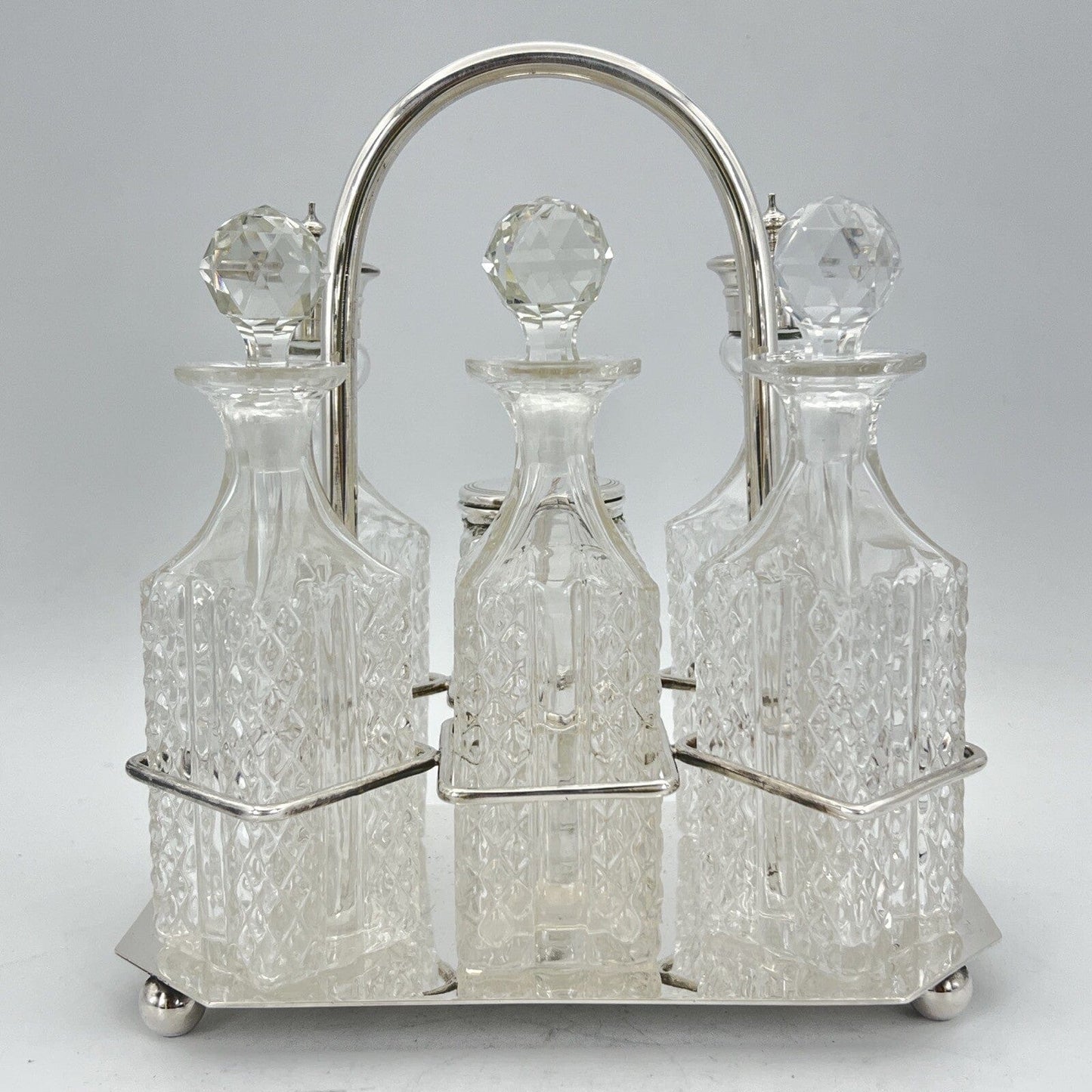 Antico Silver Condiment set condimento in argento sheffield plated olio aceto Categoria  Sheffield & Argento
