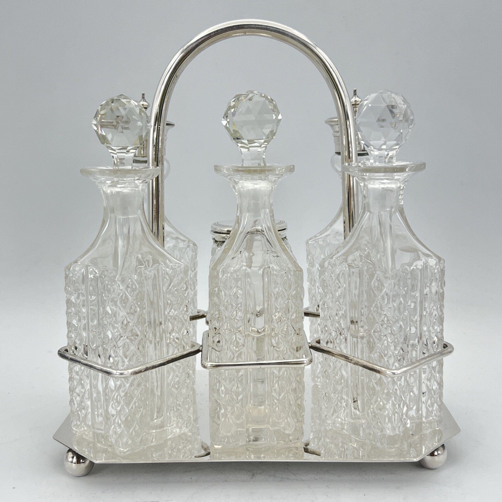 Antico Silver Condiment set condimento in argento sheffield plated olio aceto Categoria  Sheffield & Argento
