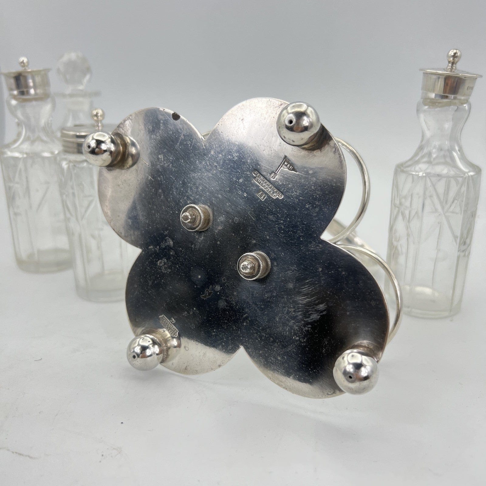 Antico Silver Condiment set condimento in argento sheffield plated olio aceto Categoria  Sheffield & Argento