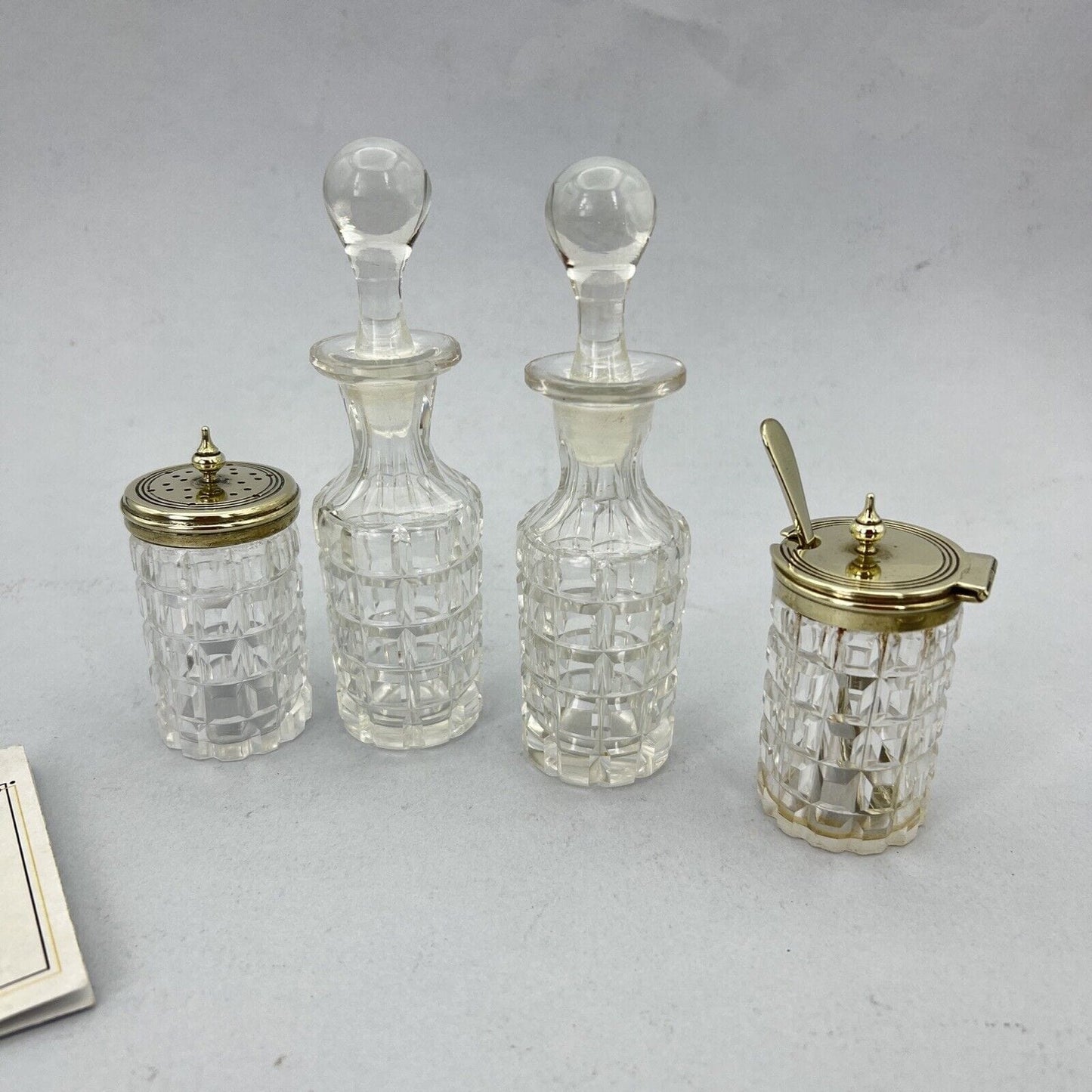 Antico Silver Condiment set condimento in argento sheffield plated olio aceto Categoria  Sheffield & Argento