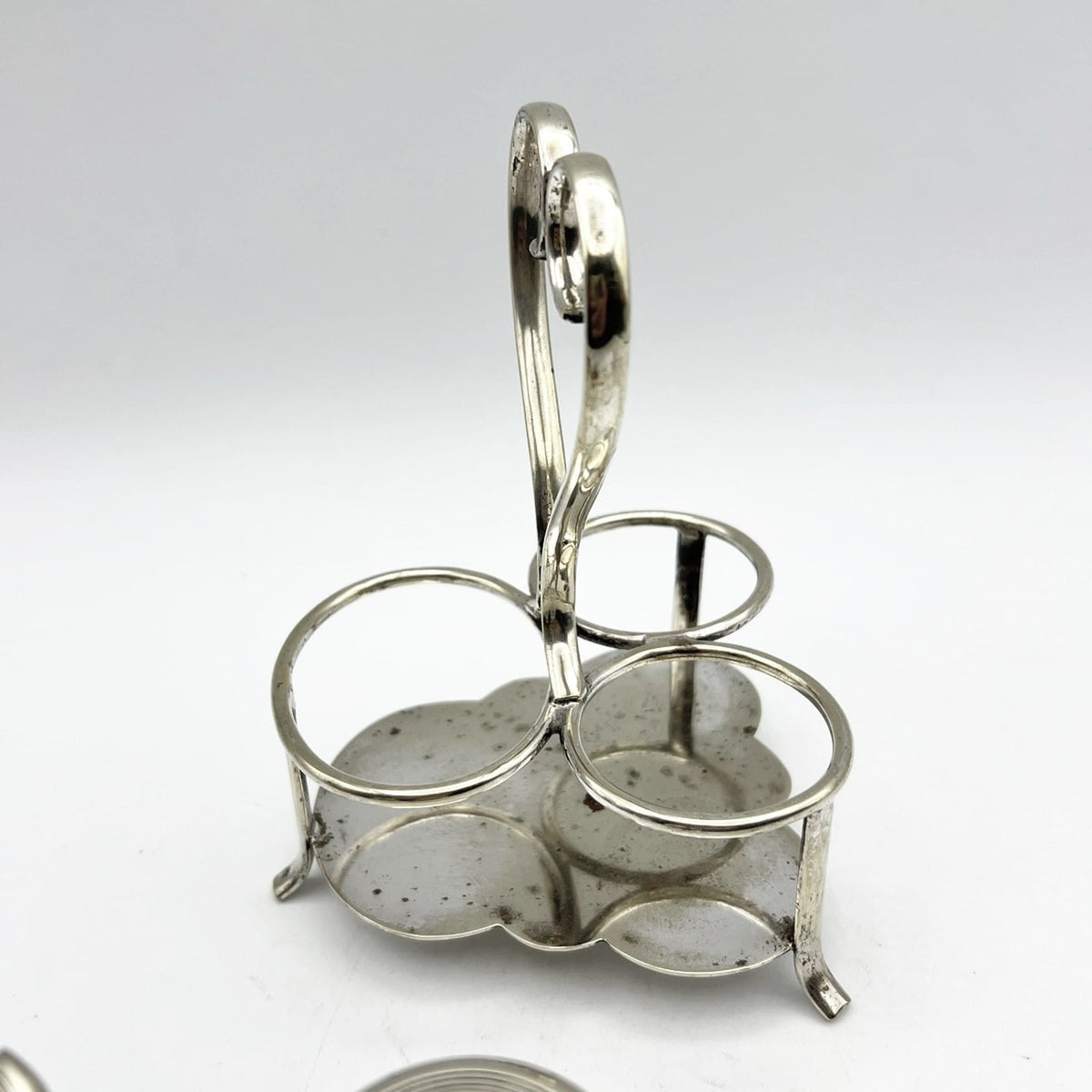 Antico Silver Condiment Set condimento in Argento Sheffield plated olio e aceto Categoria  Sheffield & Argento