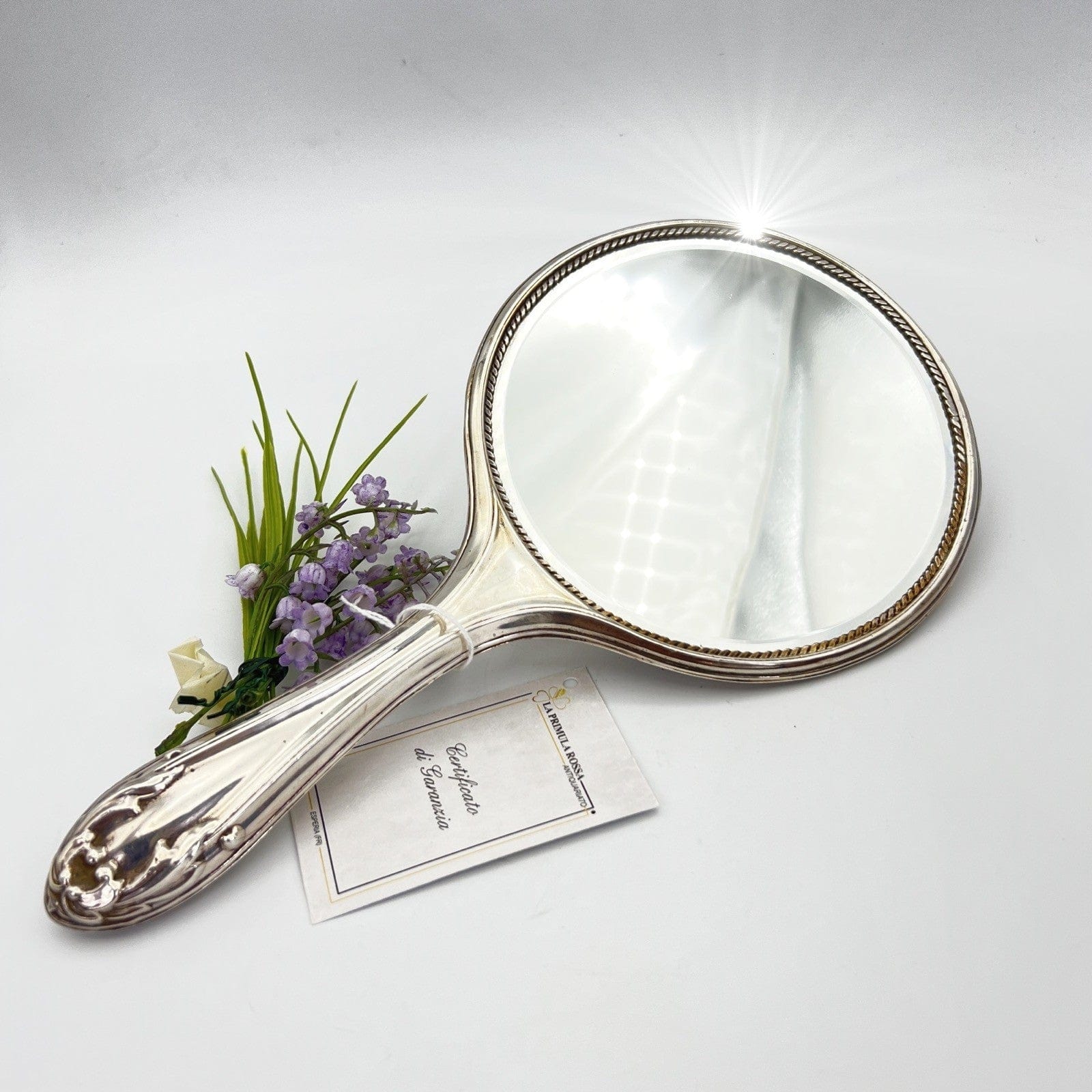 Antico Specchio da toilette Specchietto in Argento Silver Plated Sheffield Categoria  Sheffield & Argento