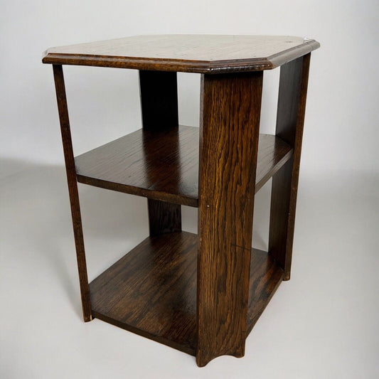 Antico Tavolino basso anni 30 in legno di rovere mobile libreria Arts & Crafts Categoria  Vetrine