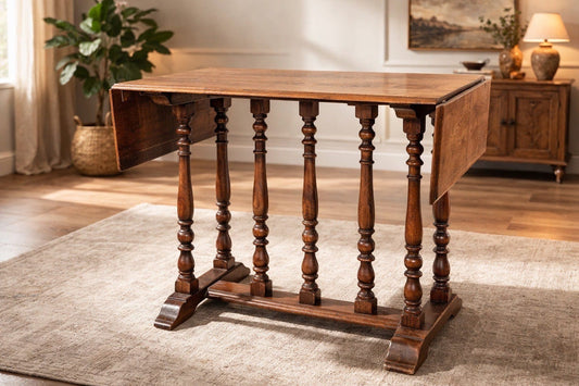 Antico tavolino consolle allungabile con alette D' Epoca 800 Scrittoio Tavolo Categoria  Tavoli - tavolinetti