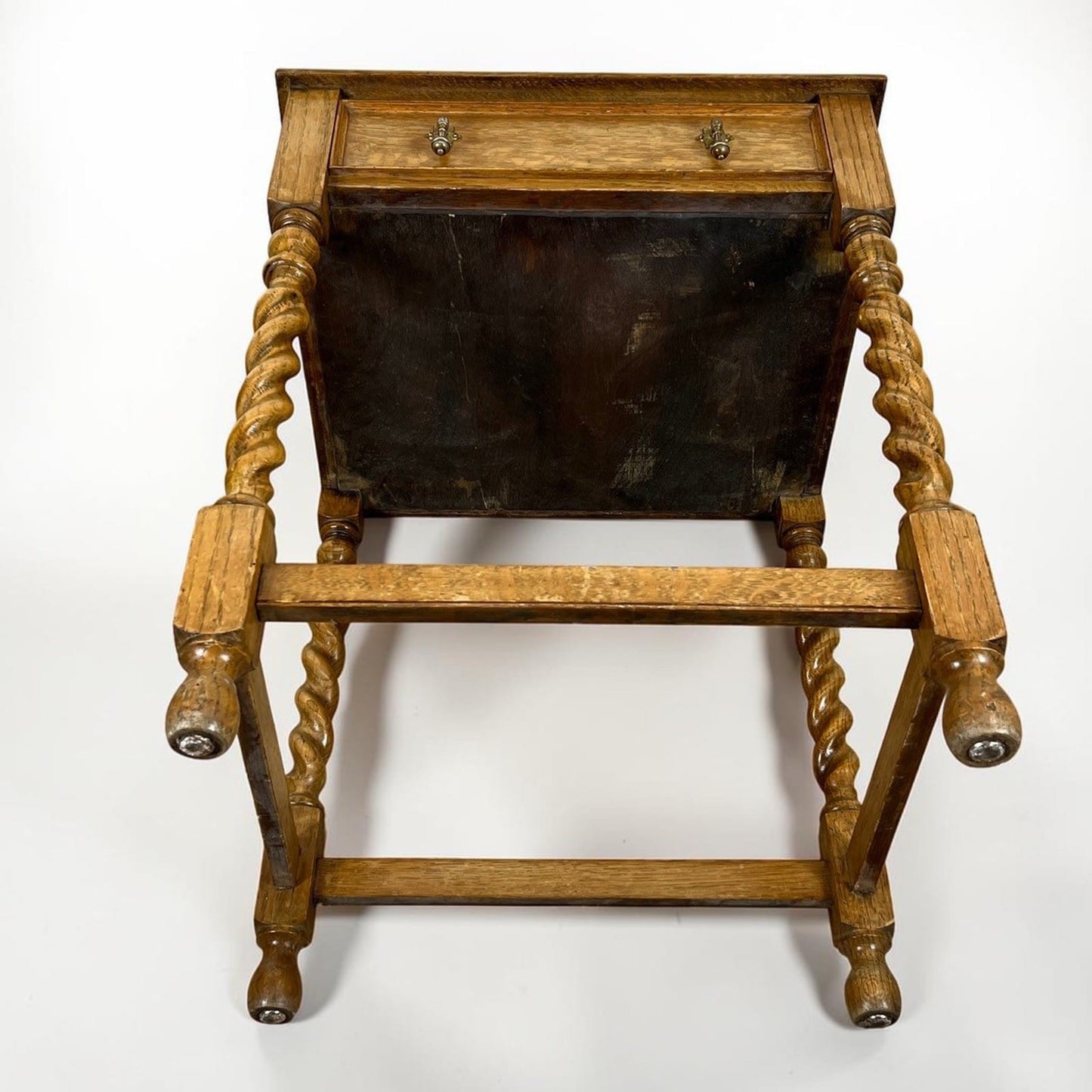Antico tavolino mobiletto rustico in rovere con cassetto d' epoca inglese '30 Categoria  Tavoli - tavolinetti