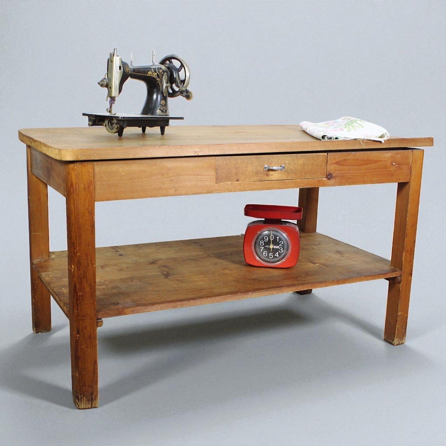 Antico Tavolo con cassetto banco rustico in legno epoca 900 italiano Cucina Categoria  Tavoli - tavolinetti