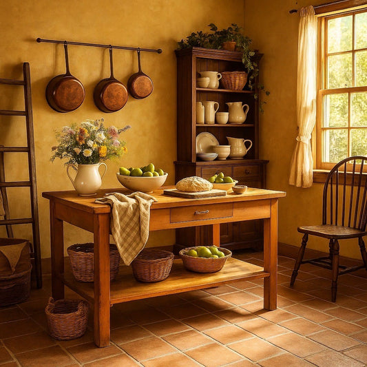 Antico Tavolo con cassetto banco rustico in legno epoca 900 italiano Cucina Categoria  Tavoli - tavolinetti