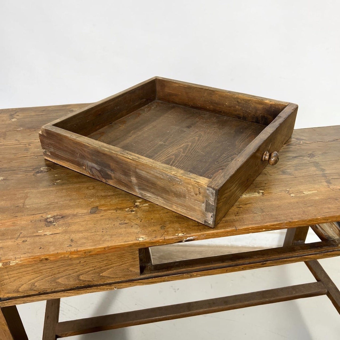 Antico Tavolo con cassetto Vecchio Scrittoio rustico in legno italiano Cucina X Categoria  Tavoli - tavolinetti