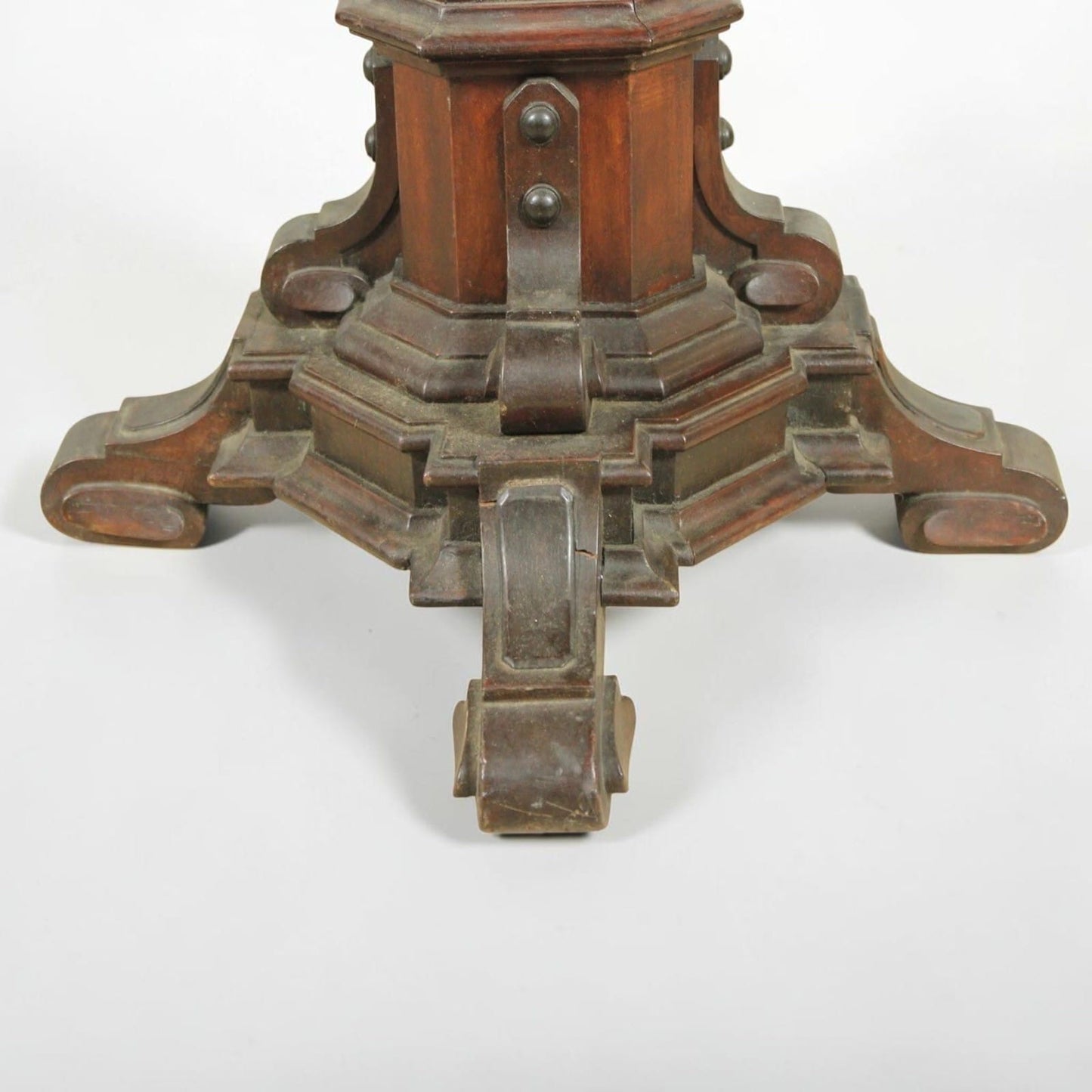Antico Tavolo Rettangolare in legno di mogano epoca 800 Mobile doppia colonna Categoria  Tavoli - tavolinetti