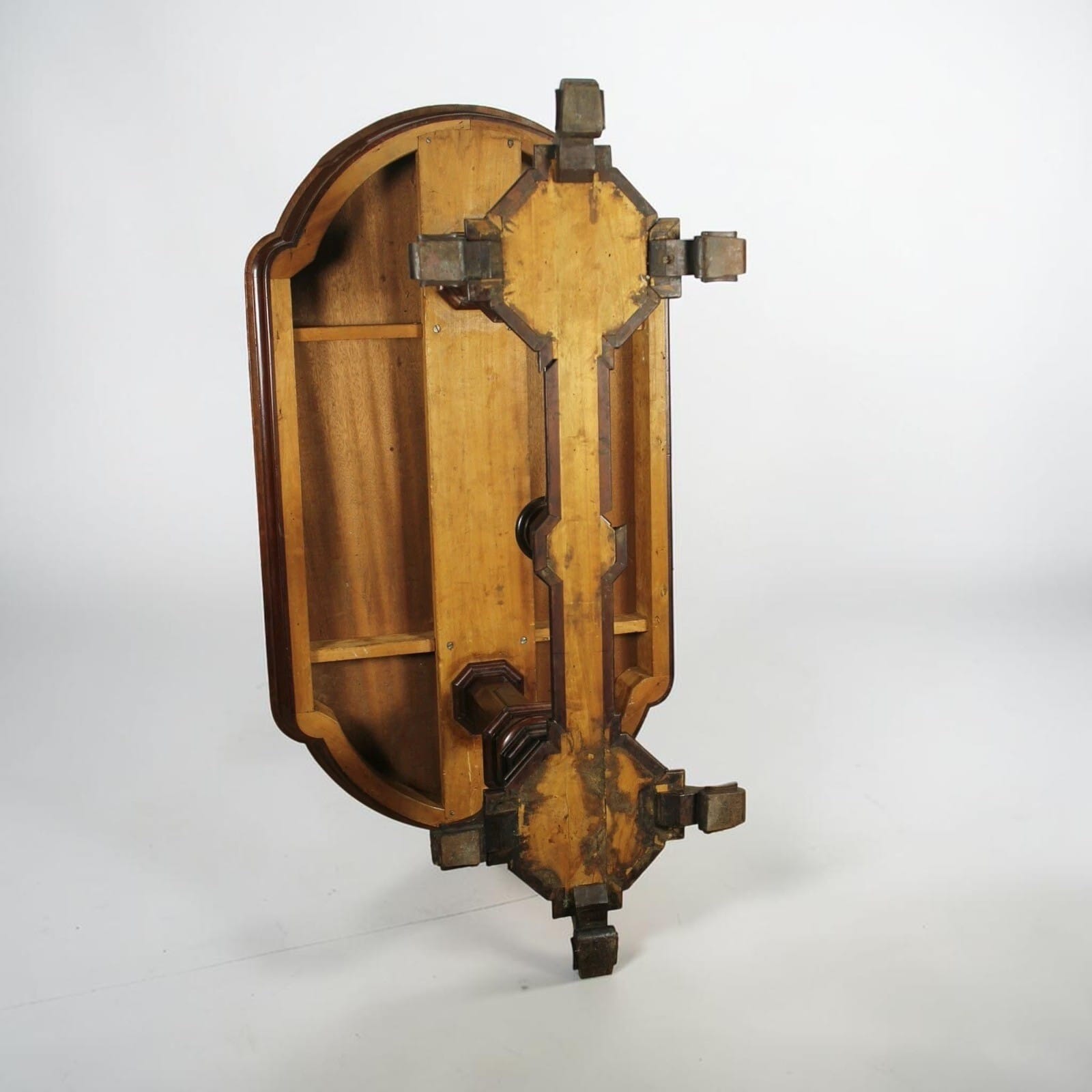 Antico Tavolo Rettangolare in legno di mogano epoca 800 Mobile doppia colonna Categoria  Tavoli - tavolinetti