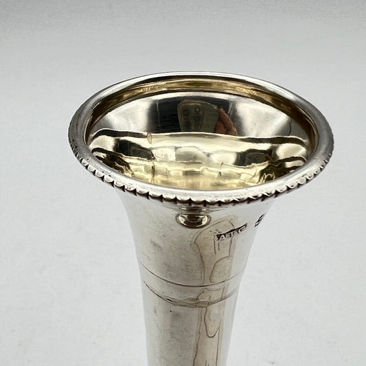 Antico Vasetto monofiore in Argento Sterling a tromba d'epoca anno 1972 Categoria  Sheffield & Argento