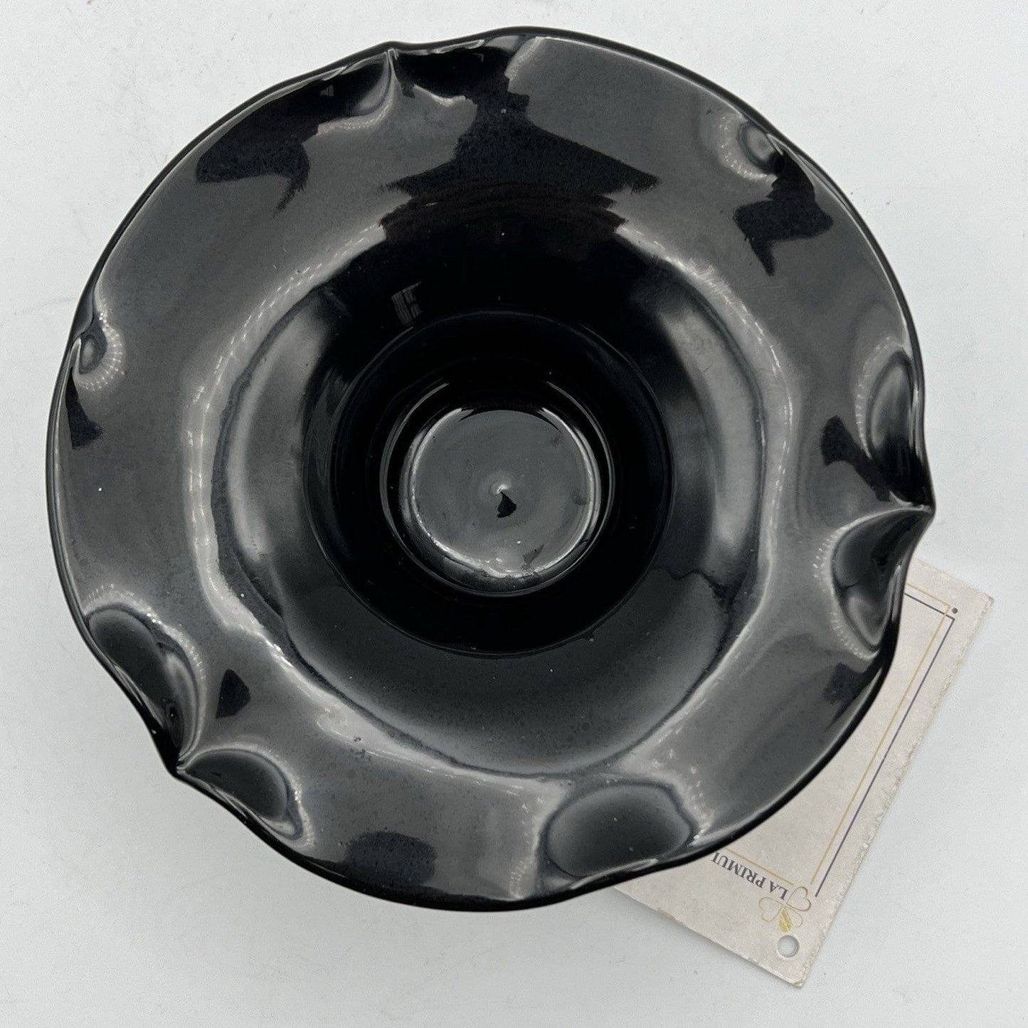 Antico vasetto vaso ciotola portafiori Alzatina Portcandela in terracotta nero Categoria  Vasi e Portafiori