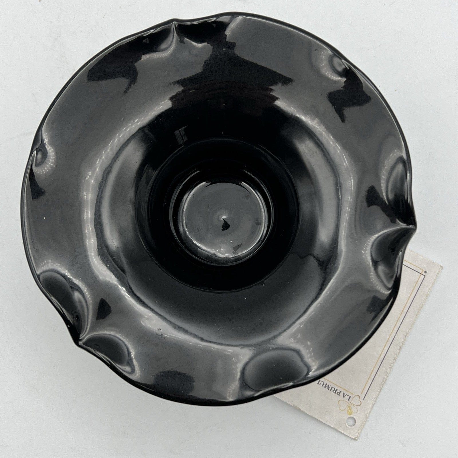 Antico vasetto vaso ciotola portafiori Alzatina Portcandela in terracotta nero Categoria  Vasi e Portafiori