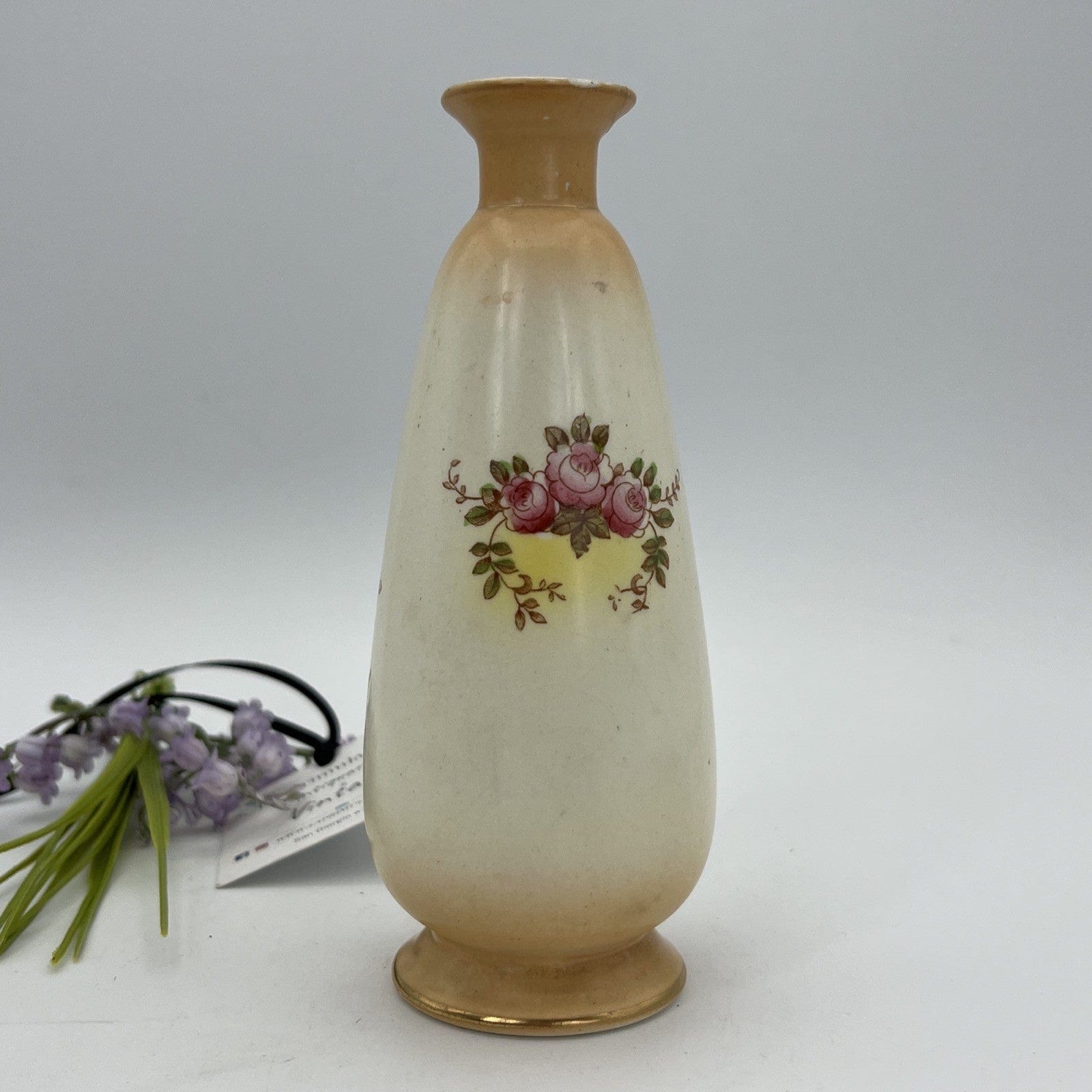 Antico Vaso in ceramica portafiori Inglese piccolo vasetto stretto monofiore Categoria  Vasi e Portafiori