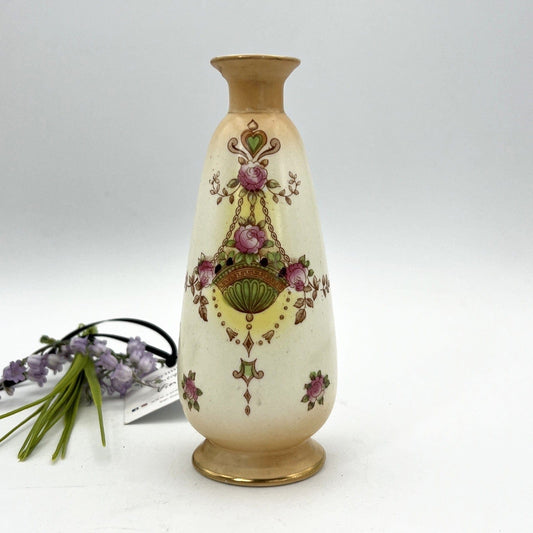 Antico Vaso in ceramica portafiori Inglese piccolo vasetto stretto monofiore Categoria  Vasi e Portafiori